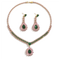 📢📢40% OFF !!⏰ 2026 Sale — Over 22,000 Sold! 💎 Zircon Jewelry Set – Pink & Green Necklace & Drop Earrings – Complete Your Party Look! ✨