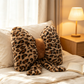 🎉 LIMITED TIME 50% OFF! 🐆 Leopard Print Bowknot Throw Pillow – Faux Rabbit Fur, Ergonomic Lumbar Support & High Rebound PP Cotton ✨