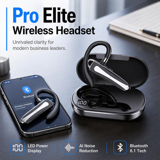 🎧 50% OFF NOW! 🔊 Bluetooth Earpiece – V5.1, Dual-Mic Noise Reduction & 180° Rotatable Hook – For Calls, Commutes & Remote Work 📞