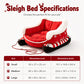 📢📢40% OFF !! ⏰Christmas Sleigh Pet Bed with Removable Cushion