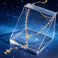✝️ Rosary Beaded Cross Necklace: Elegant Virgin Mary Design, Gold-Tone, 35cm Chain