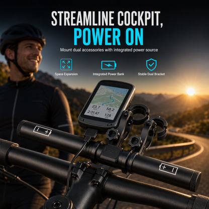 📢📢50% OFF !! ⏰ Bike Handlebar Extender – USB Power, Waterproof & Dual Mount – More Space, Cleaner Cockpit 🛡️