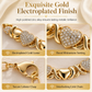 💛 LIMITED‑TIME 50% OFF! ✨ Gold Plated Heart Rhinestone 4-Piece Jewelry Set – Sparkly, Matching, Versatile 💍