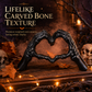 🎃New Arrival🔥Halloween Resin Skeleton Figurine with Heart Hand Gesture for Home Bedroom Desktop Decoration