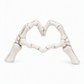 🎃New Arrival🔥Halloween Resin Skeleton Figurine with Heart Hand Gesture for Home Bedroom Desktop Decoration