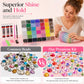 AB Color Jelly Flatback Resin Rhinestones Kit with Storage Organizer Box Glue and Tools for DIY Nail Art Clothes and Phone Case Decoration