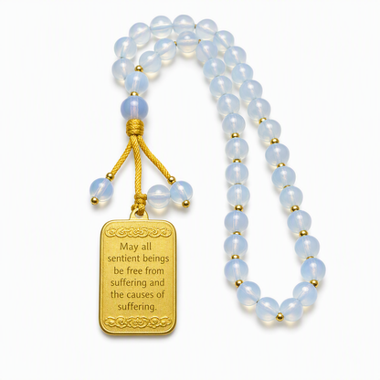 ⏳Limited-time 50% off⏰Stainless Steel Arabic Medallion Car Hanging Ornament with Blue Glass Chain🚗🏷️