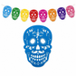 📢📢50% OFF !! ⏰Mexican Plastic Banner Day of the Dead Paper Cut Style Garland for Cinco de Mayo and Halloween Party